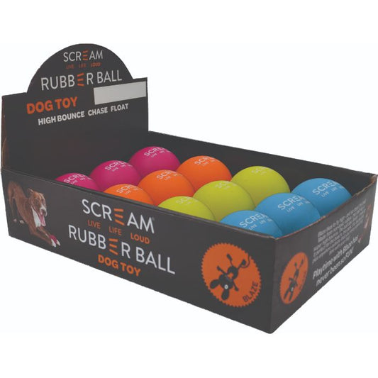 Scream – Rubber Ball (Medium) – Counter Display Box of 12